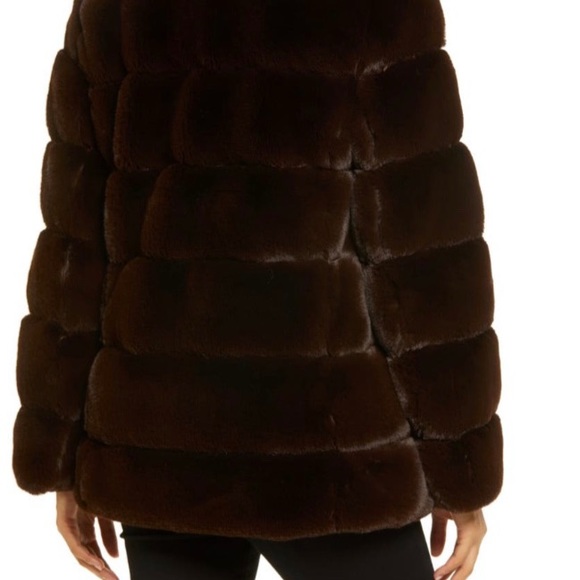 VIA SPIGA NWT Eggplant Faux Fur Reversible Jacket - Picture 5 of 11